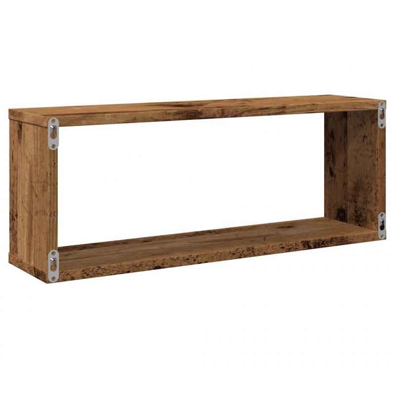 Półki ścienne kostki, 6 szt., stare drewno, 60x15x23 cm
