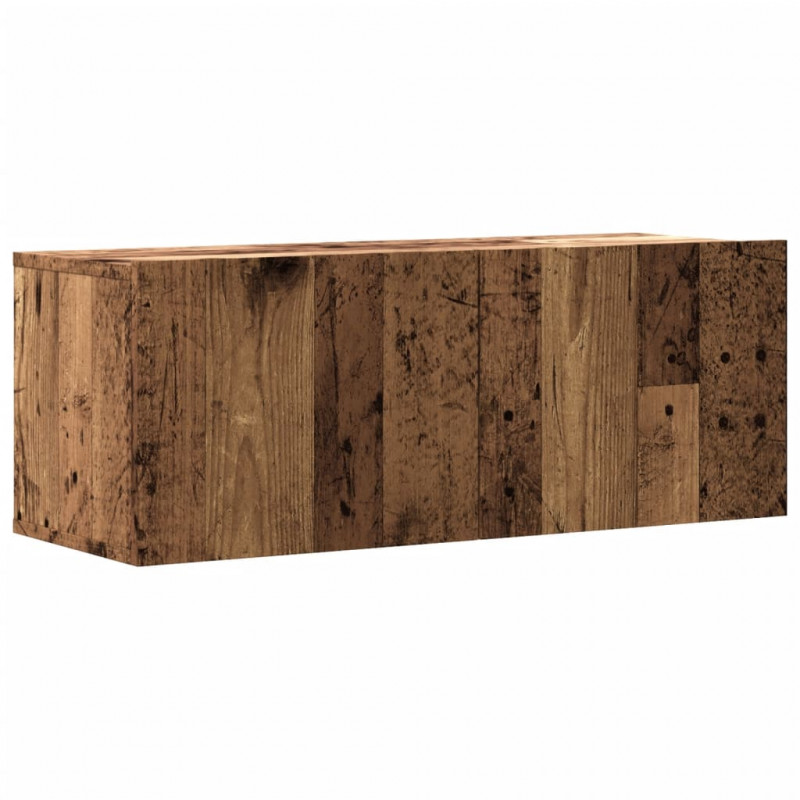 Ścienna szafka TV, stare drewno, 80x30x30 cm