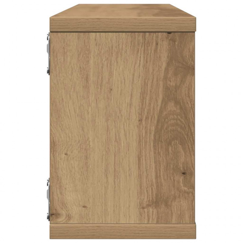 Półki ścienne kostki, 4 szt., kolor dąb artisan, 60x15x23 cm