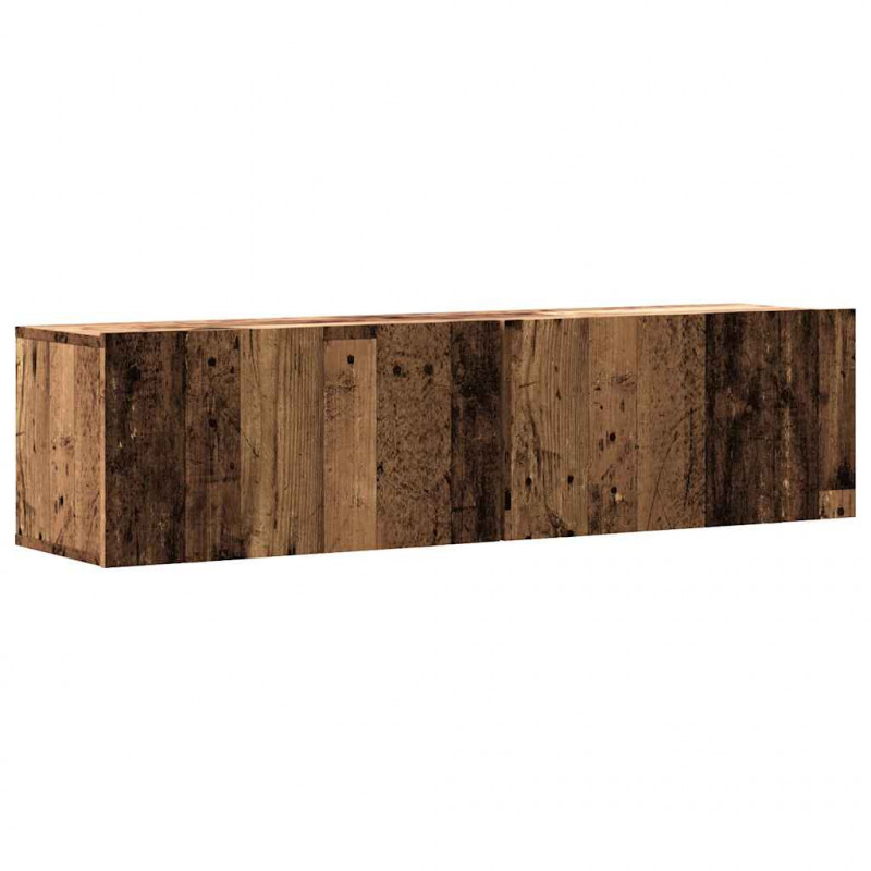 Ścienna szafka TV, stare drewno, 120x30x30 cm