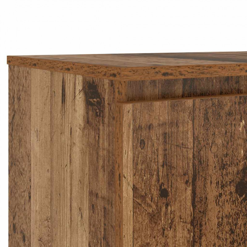 Szafka pod TV z oświetleniem LED, stare drewno, 140x40x35,5 cm