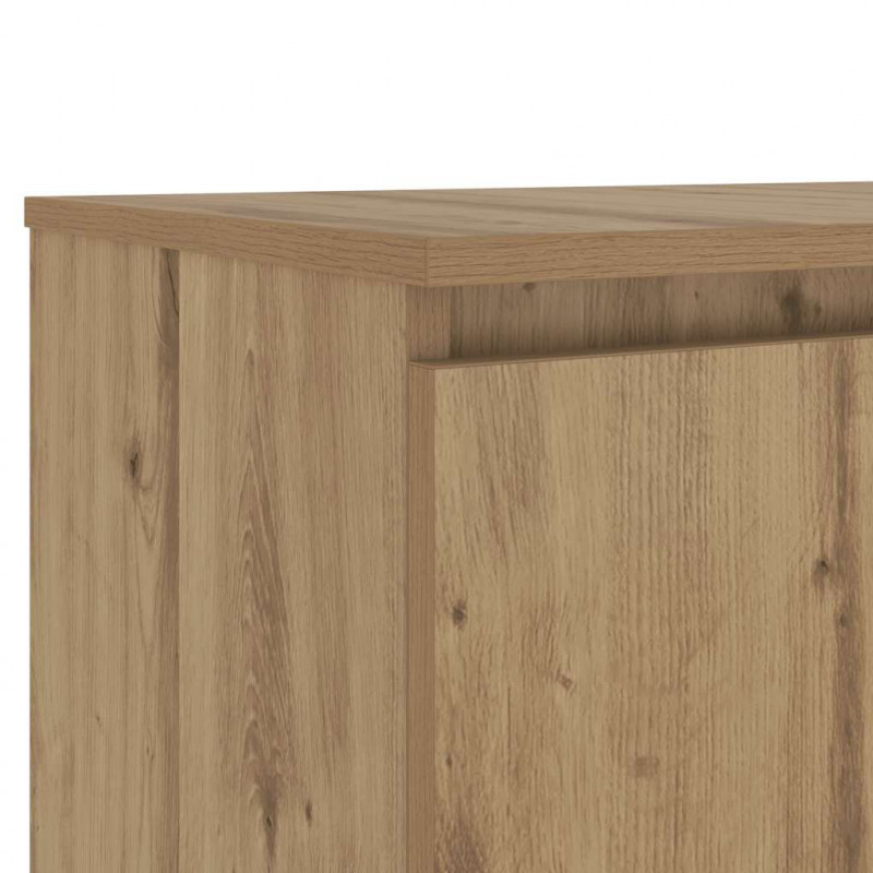 Szafka pod TV z oświetleniem LED, dąb artisan, 140x40x35,5 cm