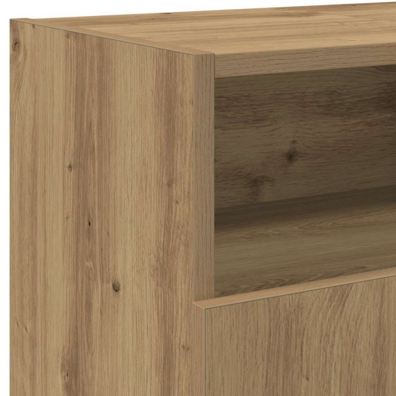 Szafka pod TV z oświetleniem LED, dąb artisan, 120x30x50 cm