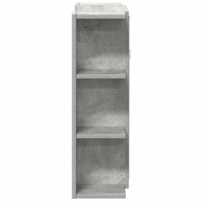 Szafka łazienkowa z lustrem, szarość betonu, 80 x 20,5 x 64 cm