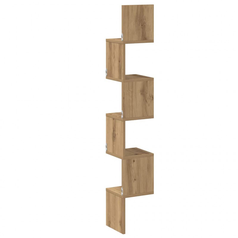 Półka ścienna, dąb artisan, 20x20x127,5 cm