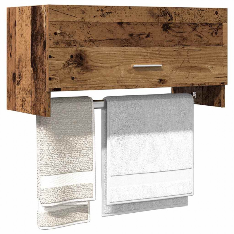Szafka, stare drewno, 70x32,5x35 cm, materiał drewnopochodny