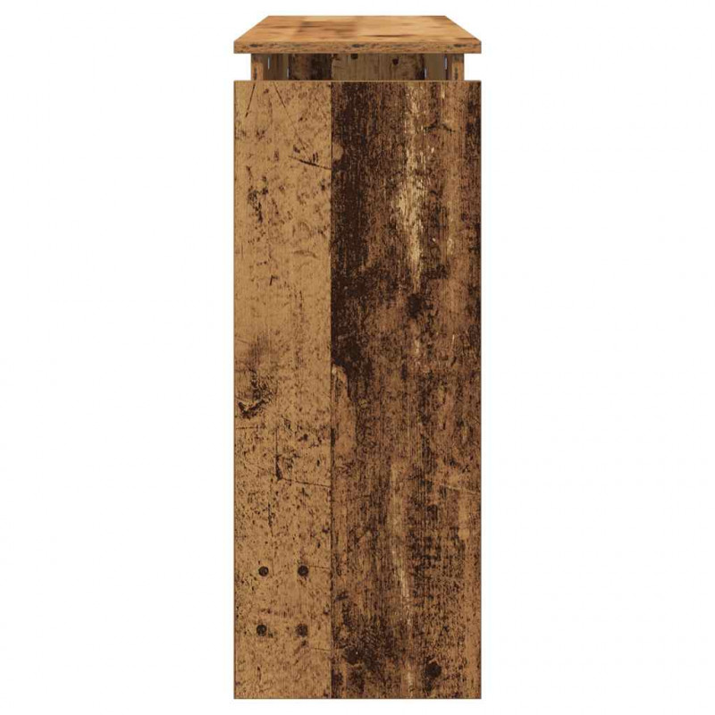 Stolik konsolowy, stare drewno, wysoki połysk, 102x30x80 cm