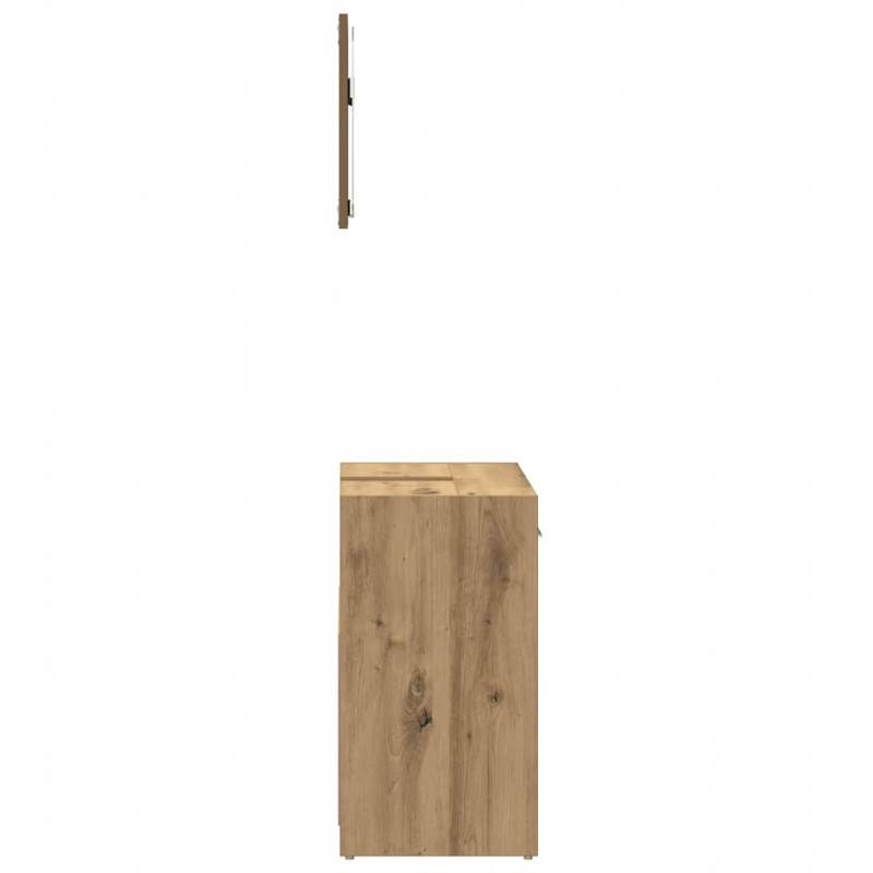 Szafka łazienkowa z lustrem, dąb artisan