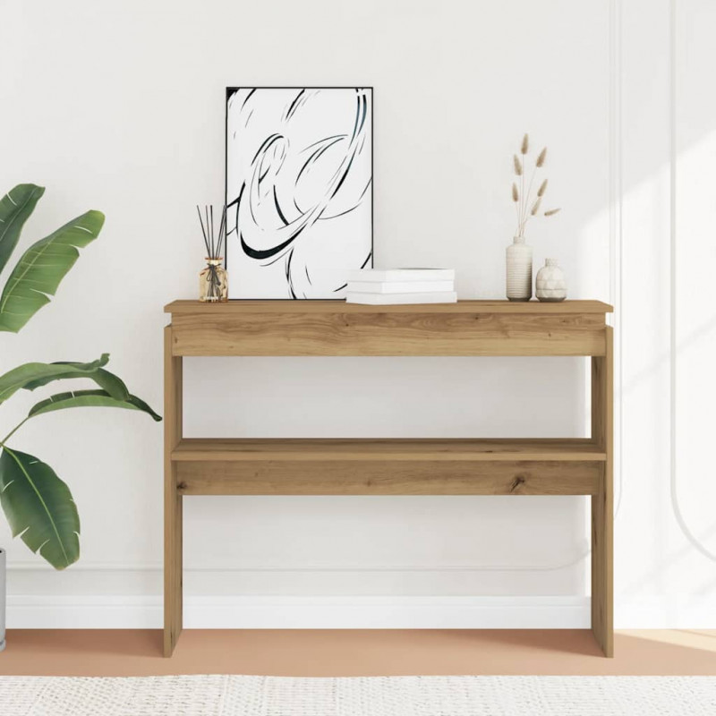 Stolik konsolowy, dąb artisan, 102x30x80 cm