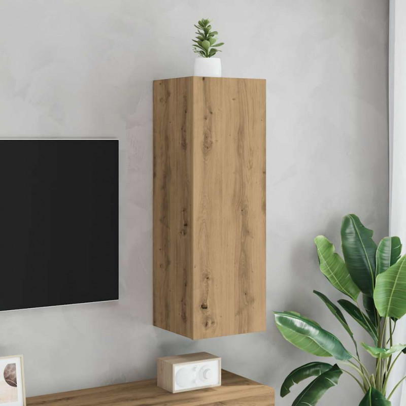 Szafka TV, dąb artisan, 30,5x30x90 cm, materiał drewnopochodny