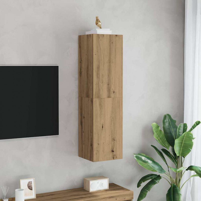 Szafka TV, dąb artisan, 30,5x30x110 cm, materiał drewnopochodny