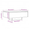 Stolik kawowy, stare drewno, 85x55x31, materiał drewnopochodny