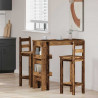 Ścienny stolik barowy, stare drewno, 102x45x103,5 cm