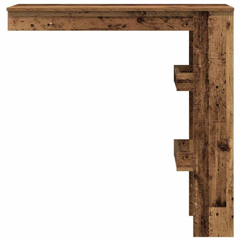 Ścienny stolik barowy, stare drewno, 102x45x103,5 cm