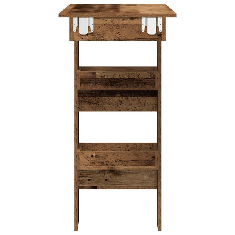 Ścienny stolik barowy, stare drewno, 102x45x103,5 cm