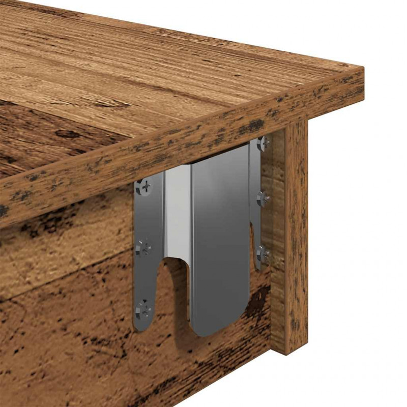 Ścienny stolik barowy, stare drewno, 102x45x103,5 cm