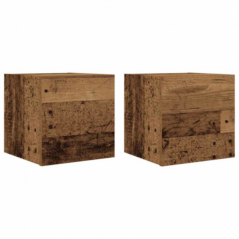 Wiszące szafki telewizyjne, 2 szt., stare drewno, 30,5x30x30 cm