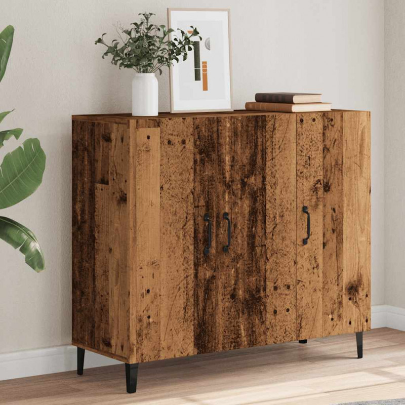 Szafka, stare drewno, 90x34x80 cm, materiał drewnopochodny