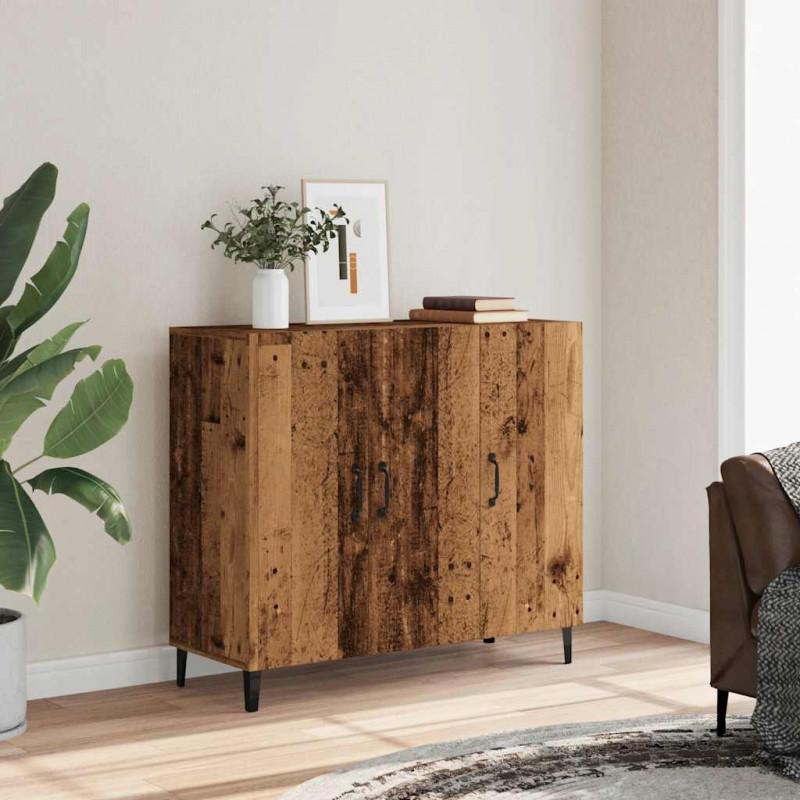 Szafka, stare drewno, 90x34x80 cm, materiał drewnopochodny
