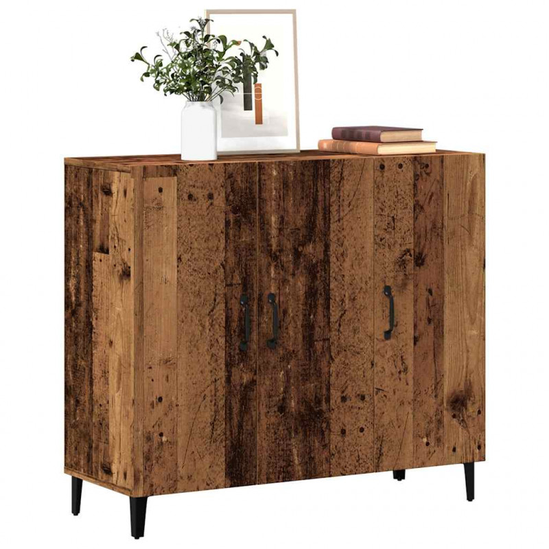 Szafka, stare drewno, 90x34x80 cm, materiał drewnopochodny