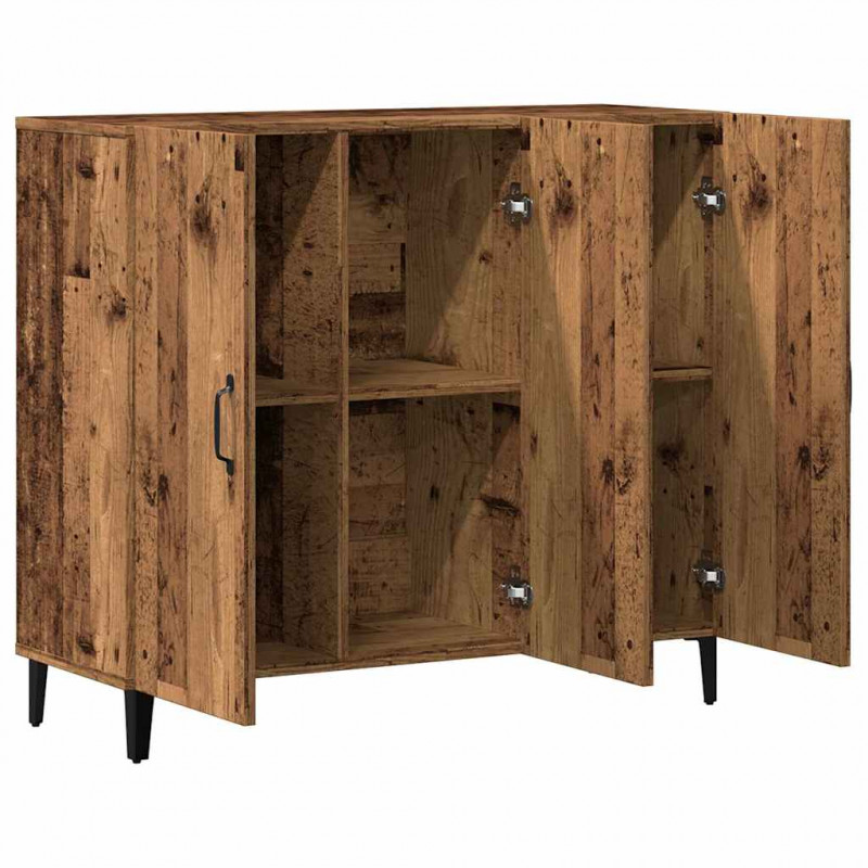 Szafka, stare drewno, 90x34x80 cm, materiał drewnopochodny