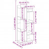 Regał na książki, stare drewno 48x25,5x140 cm