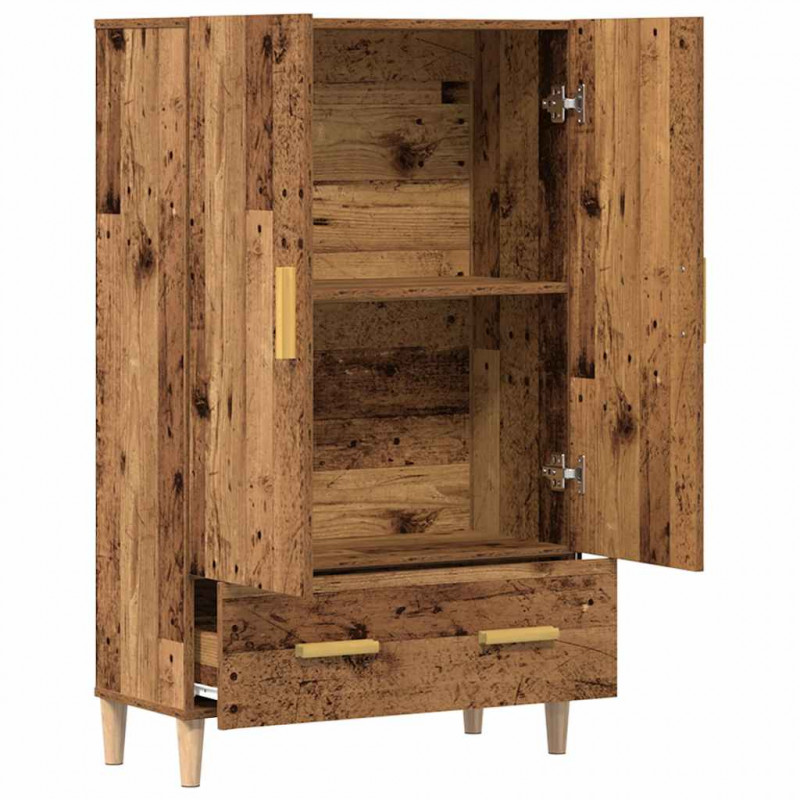 Kredens, stare drewno, 70x31x115 cm, materiał drewnopochodny