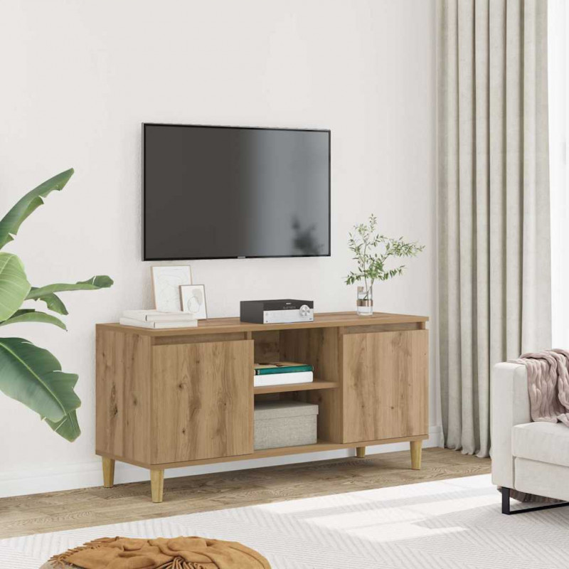 Szafka TV, dąb artisan, 102x35x50 cm, materiał drewnopochodny