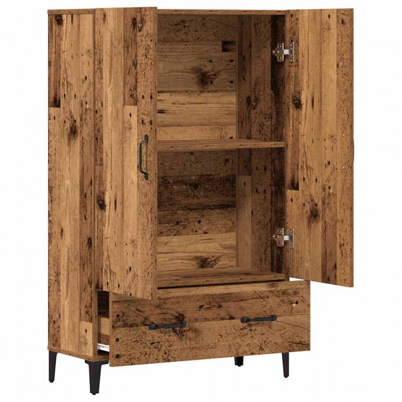 Kredens, stare drewno, 70x31x115 cm, materiał drewnopochodny
