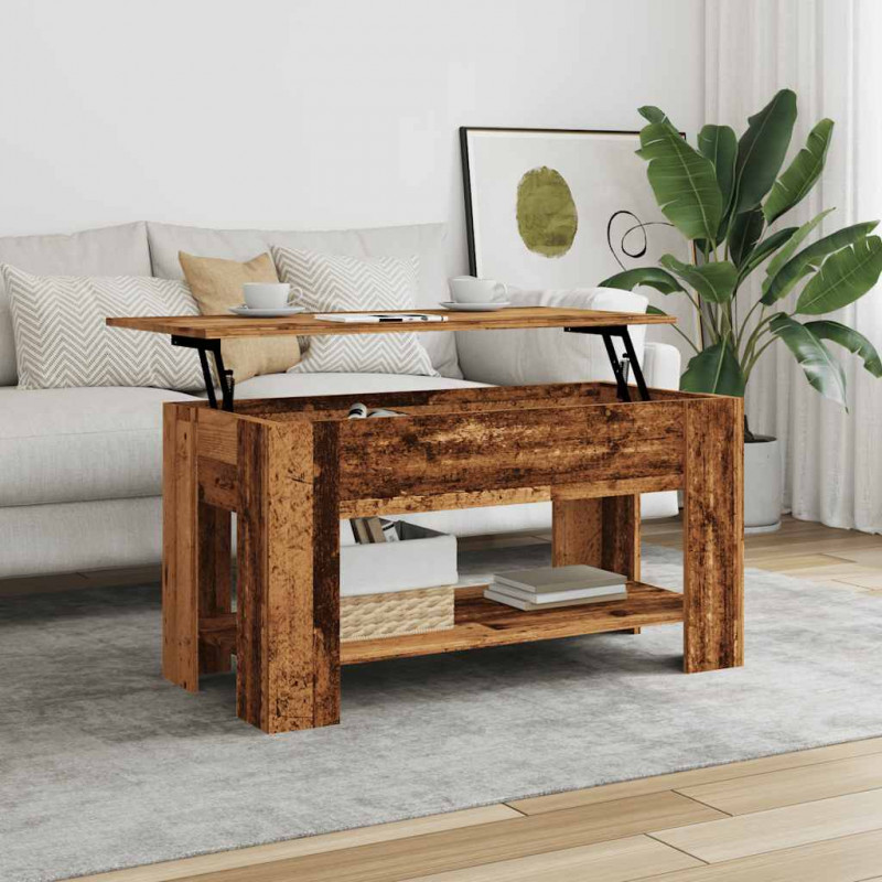 Stolik kawowy Stare drewno 101x49x52 cm Drewno klejone