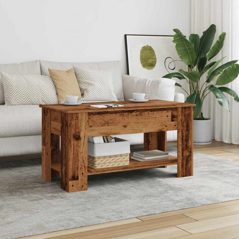 Stolik kawowy Stare drewno 101x49x52 cm Drewno klejone