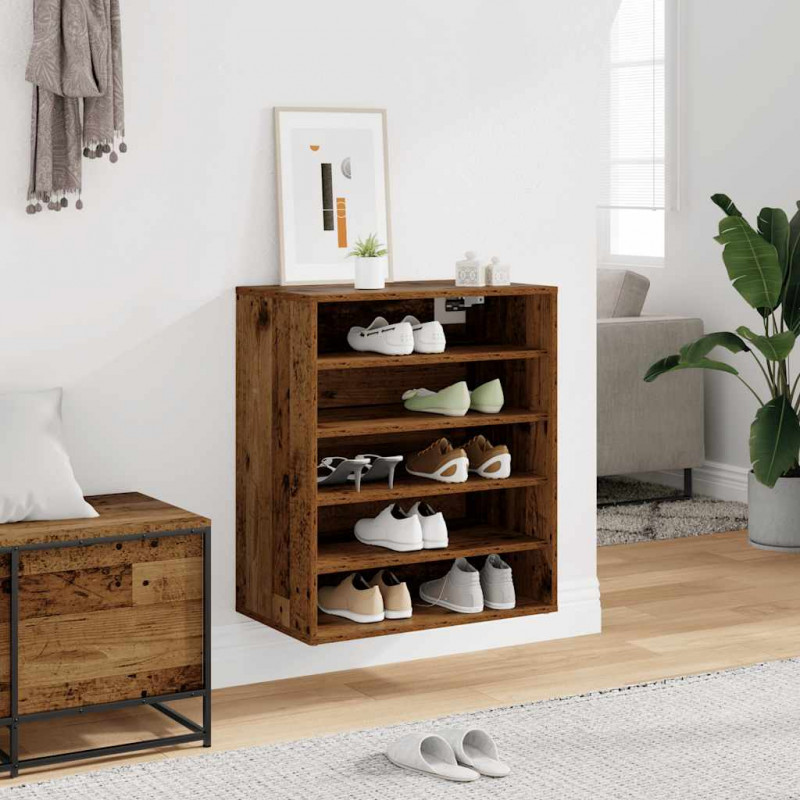 Szafka na buty, stare drewno 60x35x70cm materiał drewnopochodny