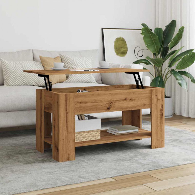 Stolik kawowy Artisan Oak 101x49x52 cm Drewno klejone