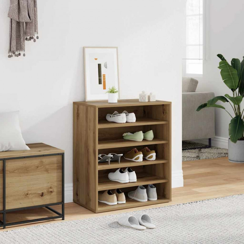 Szafka na buty, dąb artisan 60x35x70 cm materiał drewnopochodny