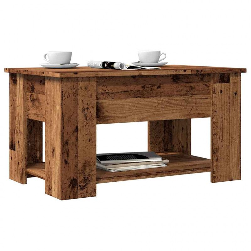 Stolik kawowy Stare drewno 79x49x41 cm Drewno klejone