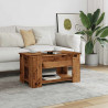 Stolik kawowy Stare drewno 79x49x41 cm Drewno klejone