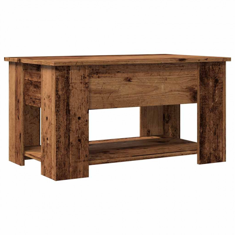 Stolik kawowy Stare drewno 79x49x41 cm Drewno klejone