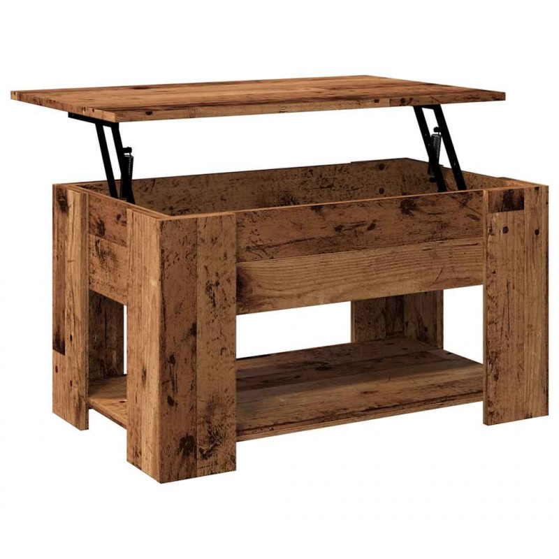 Stolik kawowy Stare drewno 79x49x41 cm Drewno klejone