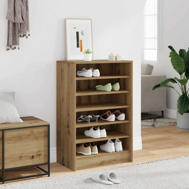 Szafka na buty, dąb artisan 60x35x92 cm materiał drewnopochodny
