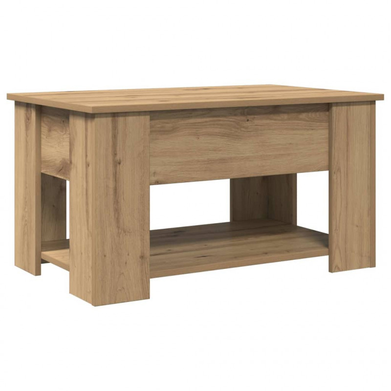 Stolik kawowy dąb artisan 79x49x41 cm Drewno klejone