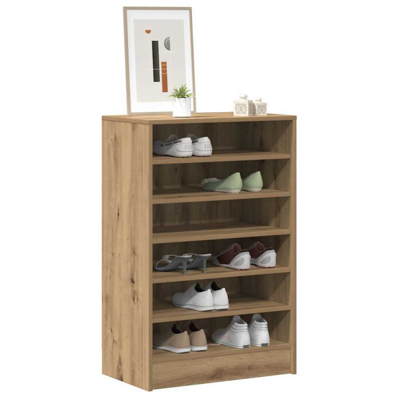 Szafka na buty, dąb artisan 60x35x92 cm materiał drewnopochodny