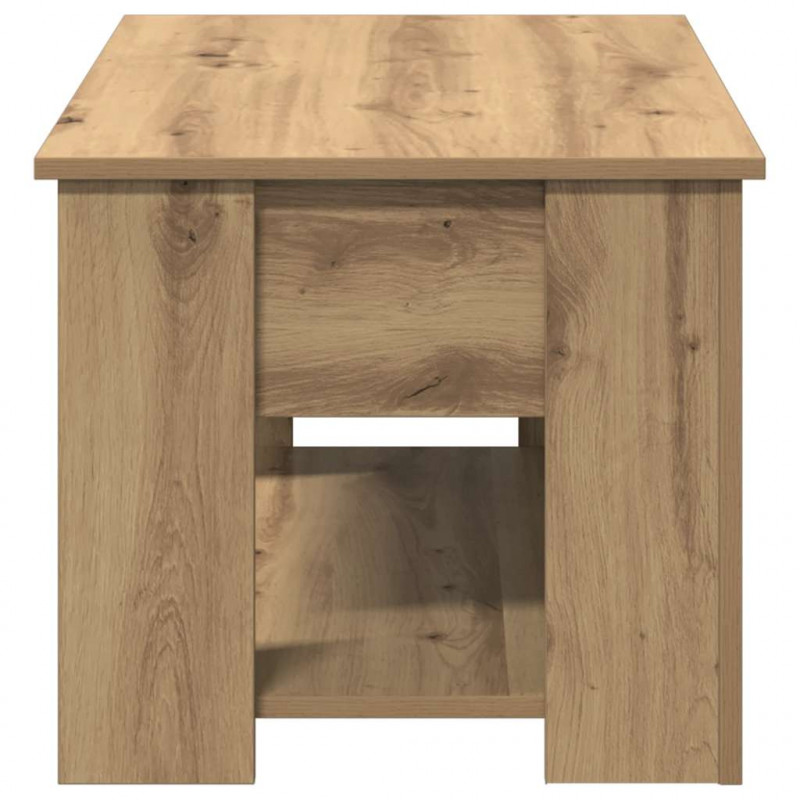 Stolik kawowy dąb artisan 79x49x41 cm Drewno klejone