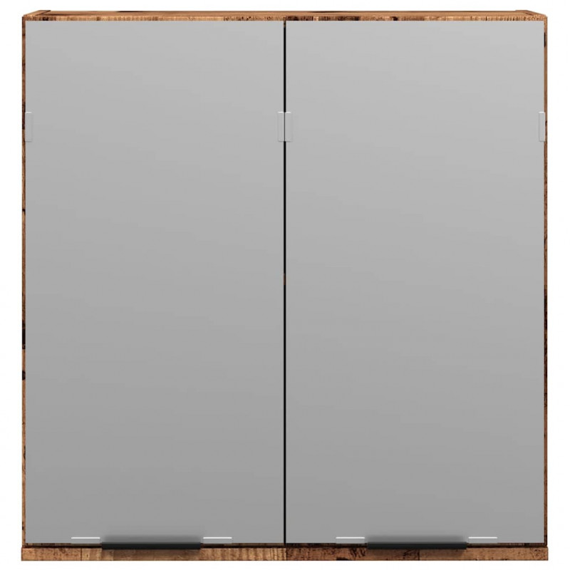 Szafka łazienkowa z lustrem, stare drewno, 64x20x66,5 cm