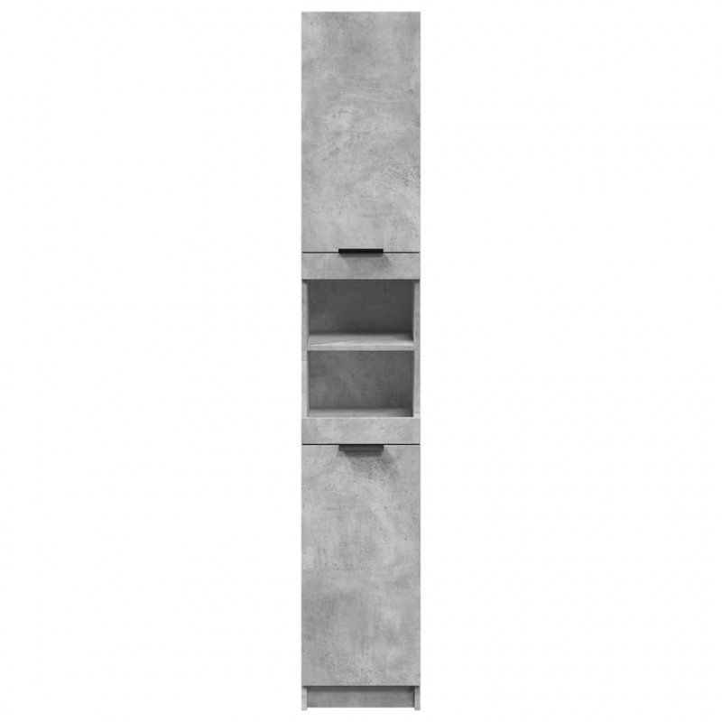 Szafka łazienkowa, szarość betonu, 32x34x188,5 cm