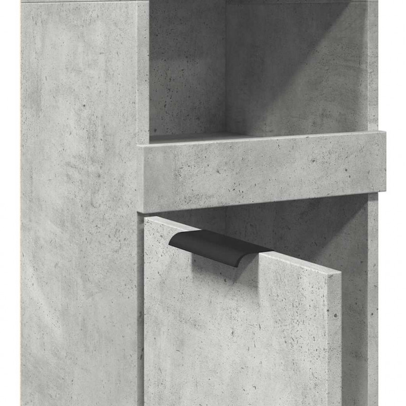 Szafka łazienkowa, szarość betonu, 32x34x188,5 cm