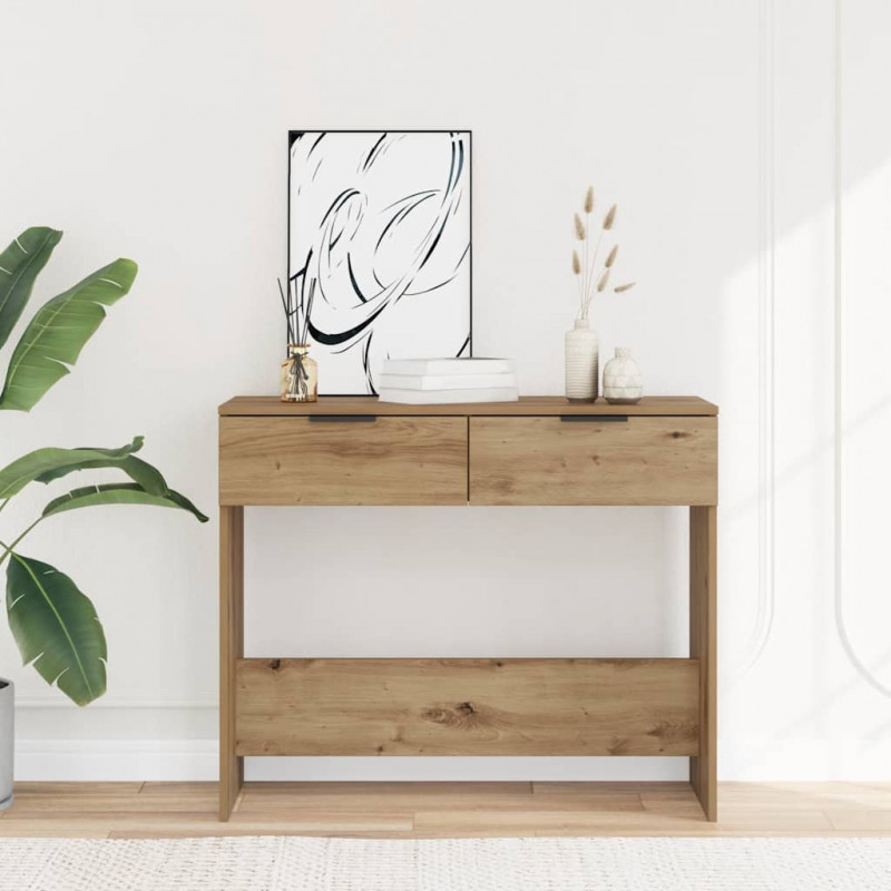 Stolik konsolowy, dab artisan, 90x36x75 cm