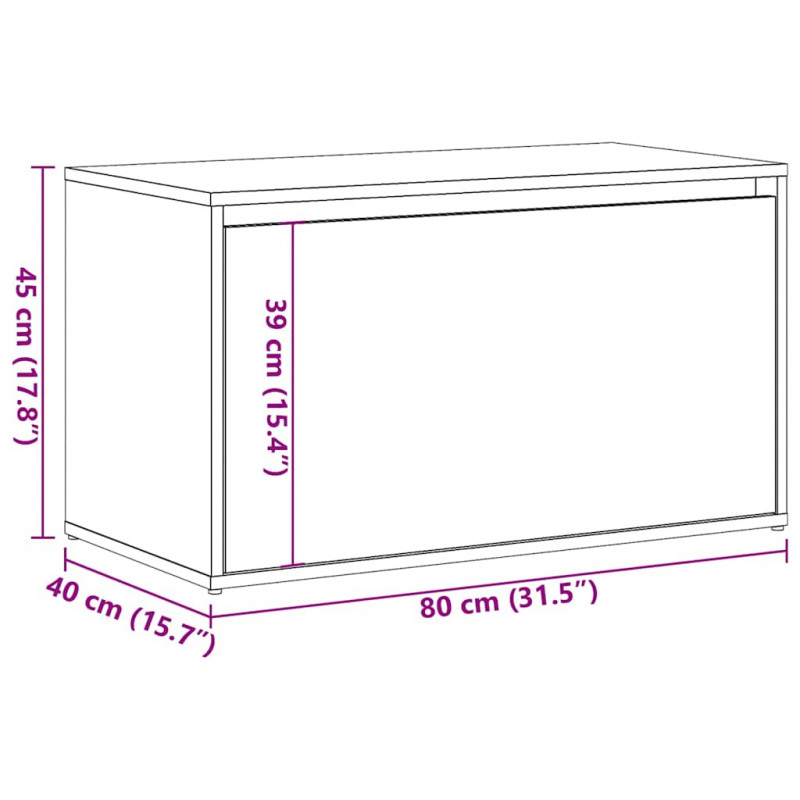 Ławka do holu 80x40x45 cm Stare drewno Drewno klejone