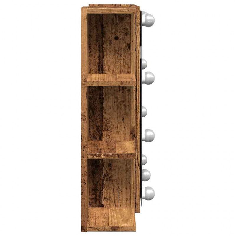 Szafka lustrzana z diodami LED Stare drewno 70x16,5x60 cm