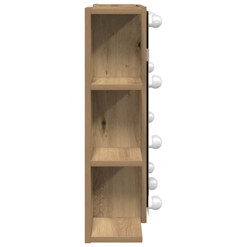 Szafka lustrzana z diodami LED dąb artisan 70x16,5x60 cm