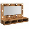Szafka lustrzana z diodami LED Stare drewno 90x31,5x62 cm